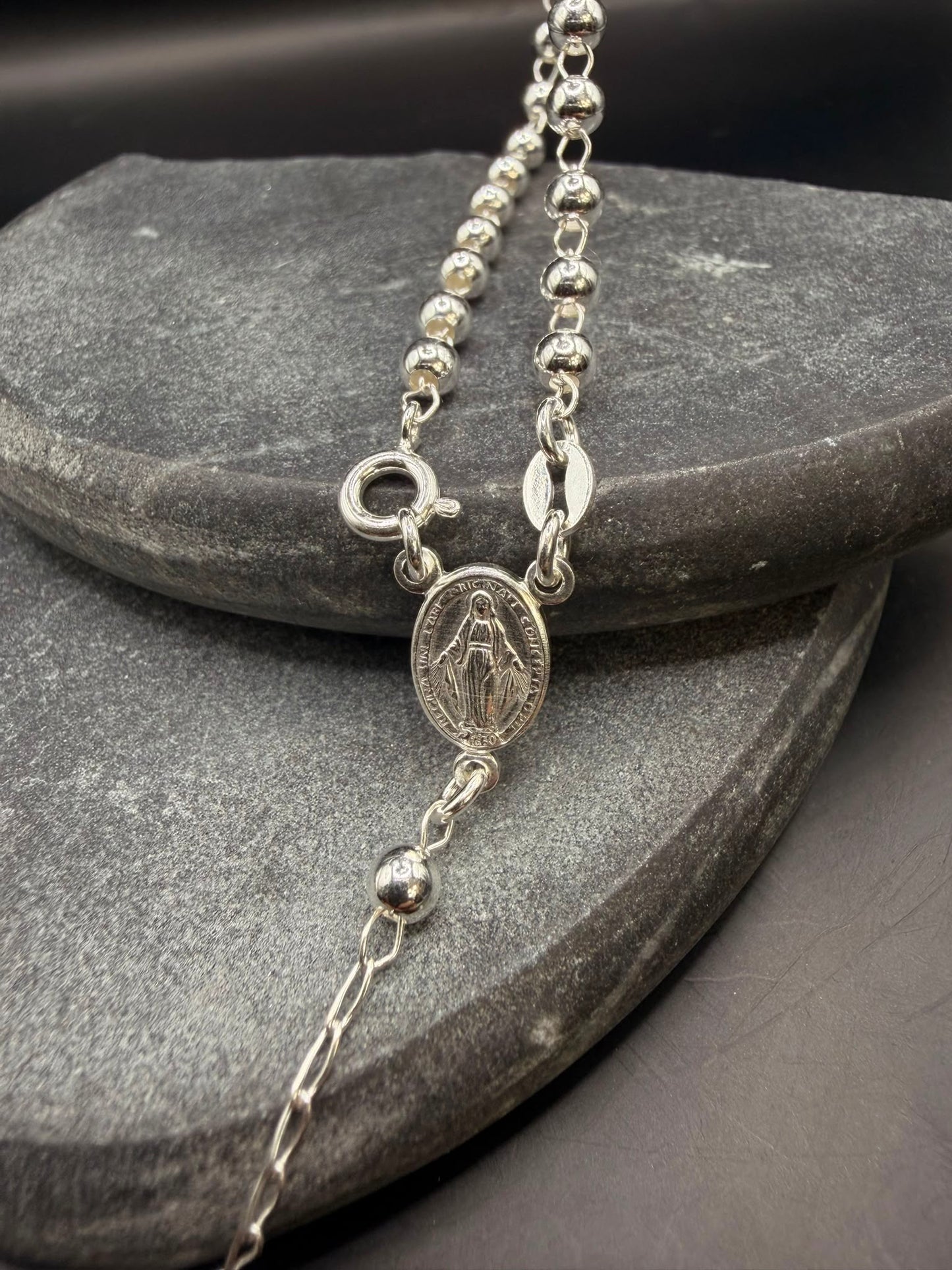 925 Zilveren Rozenkrans Ketting
