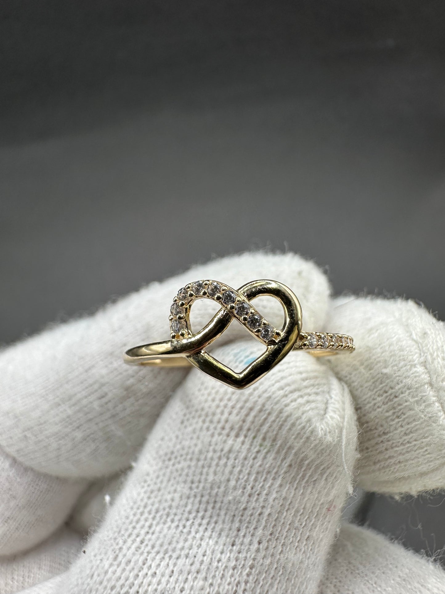 14K Gouden Elegante Hartring – Maat 18,5