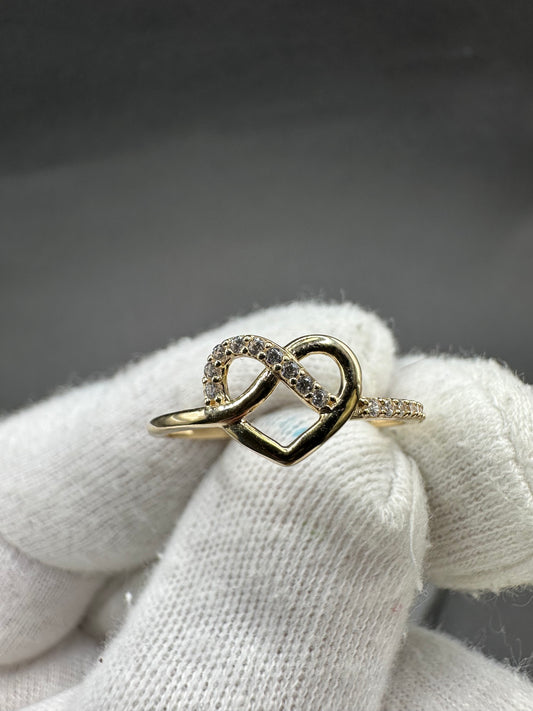 14K Gouden Elegante Hartring – Maat 18,5