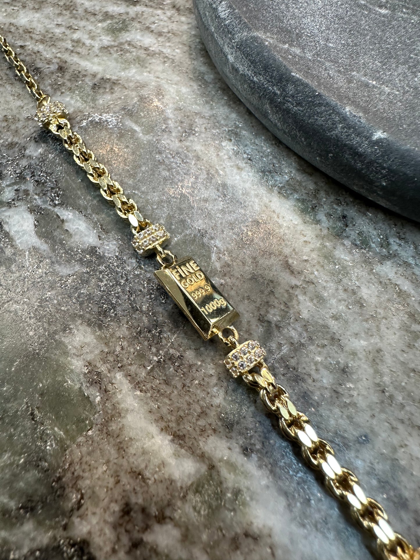 14K Gouden Fine Gold Armband