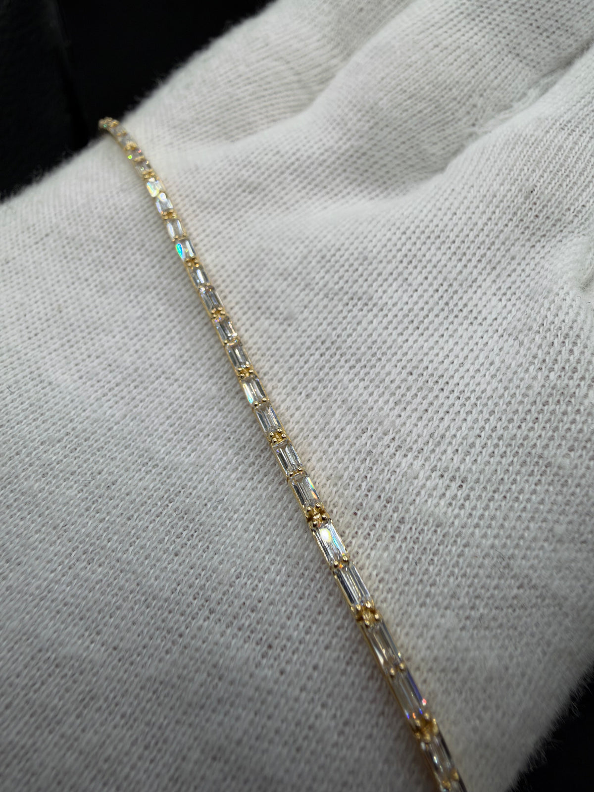 14K Gouden Elegante Armband met Zirkonia – 18,5 cm – 1,7 mm