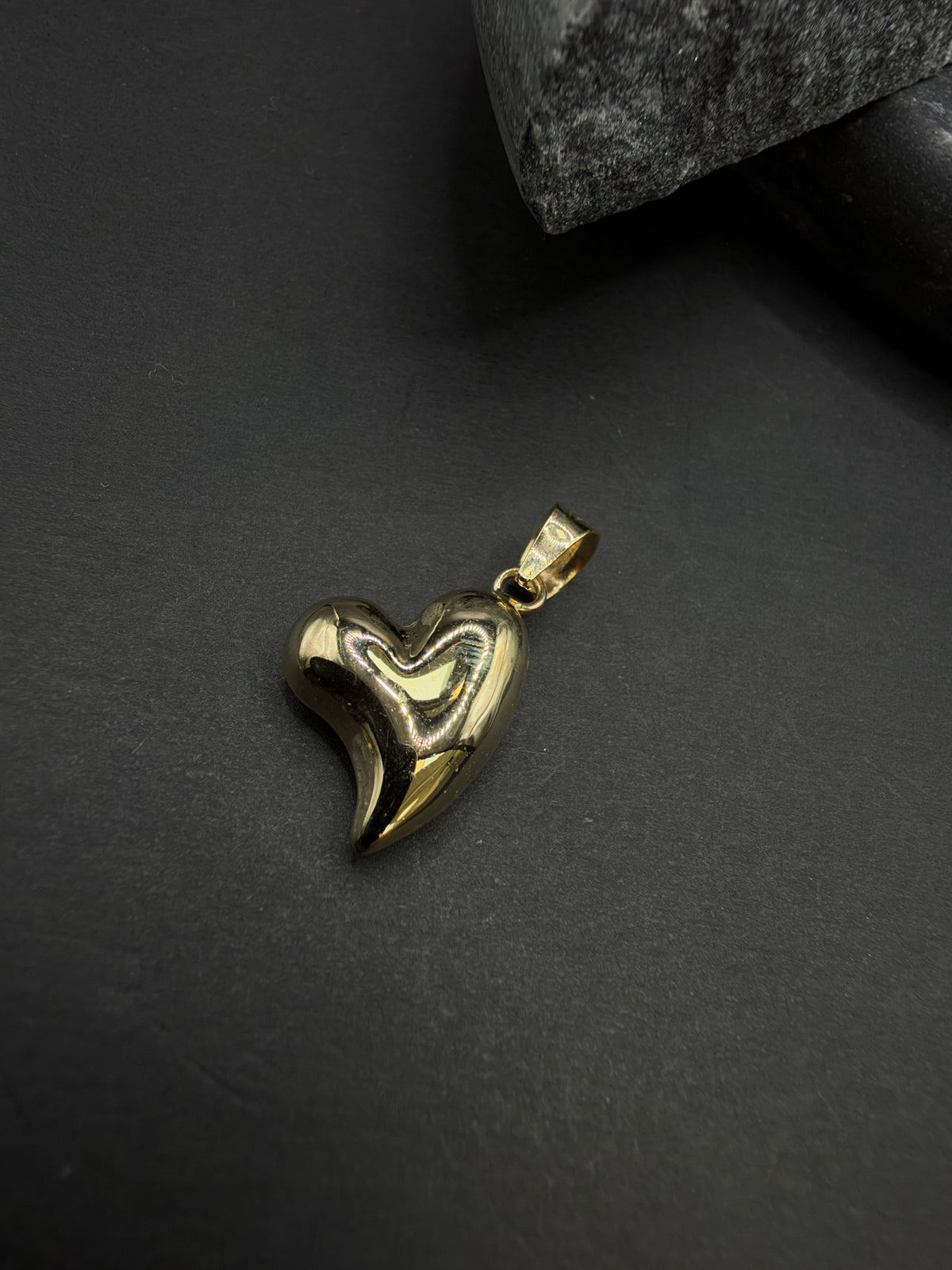 14K Gouden Hart Hanger – 12 × 22 mm