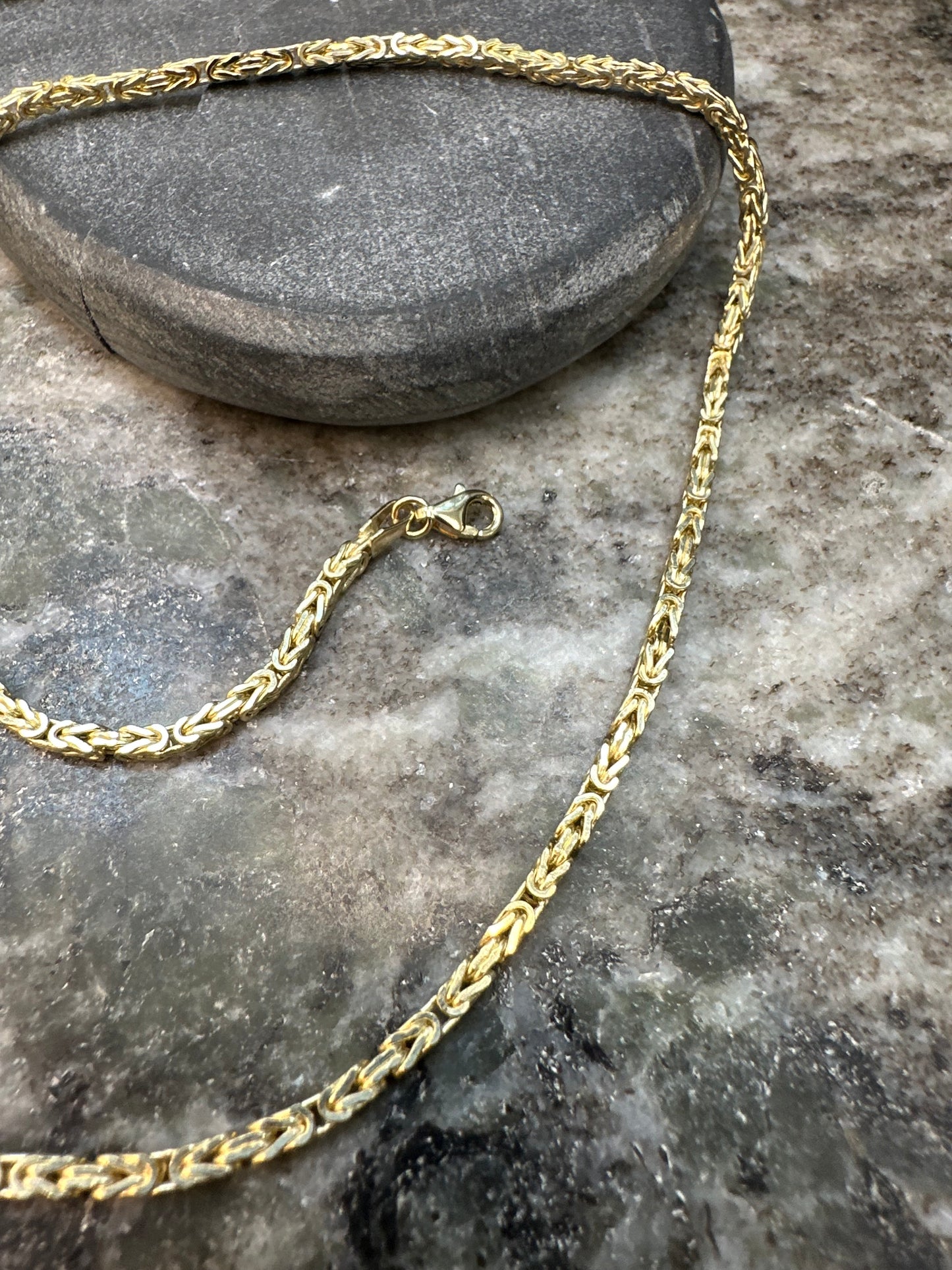 Prachtige 14K Gouden Byzantijnse Koningsketting | 2,5 mm | Elegant & Sterk