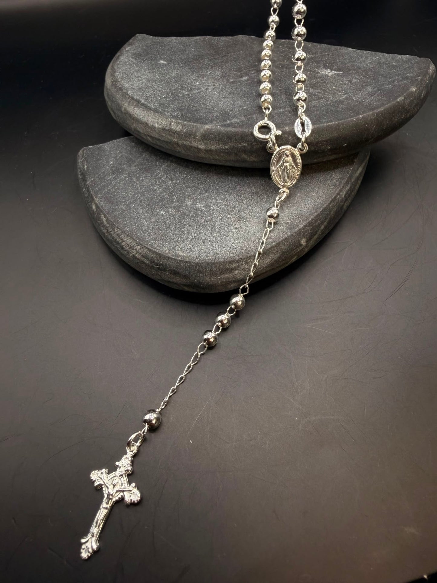 925 Zilveren Rozenkrans Ketting
