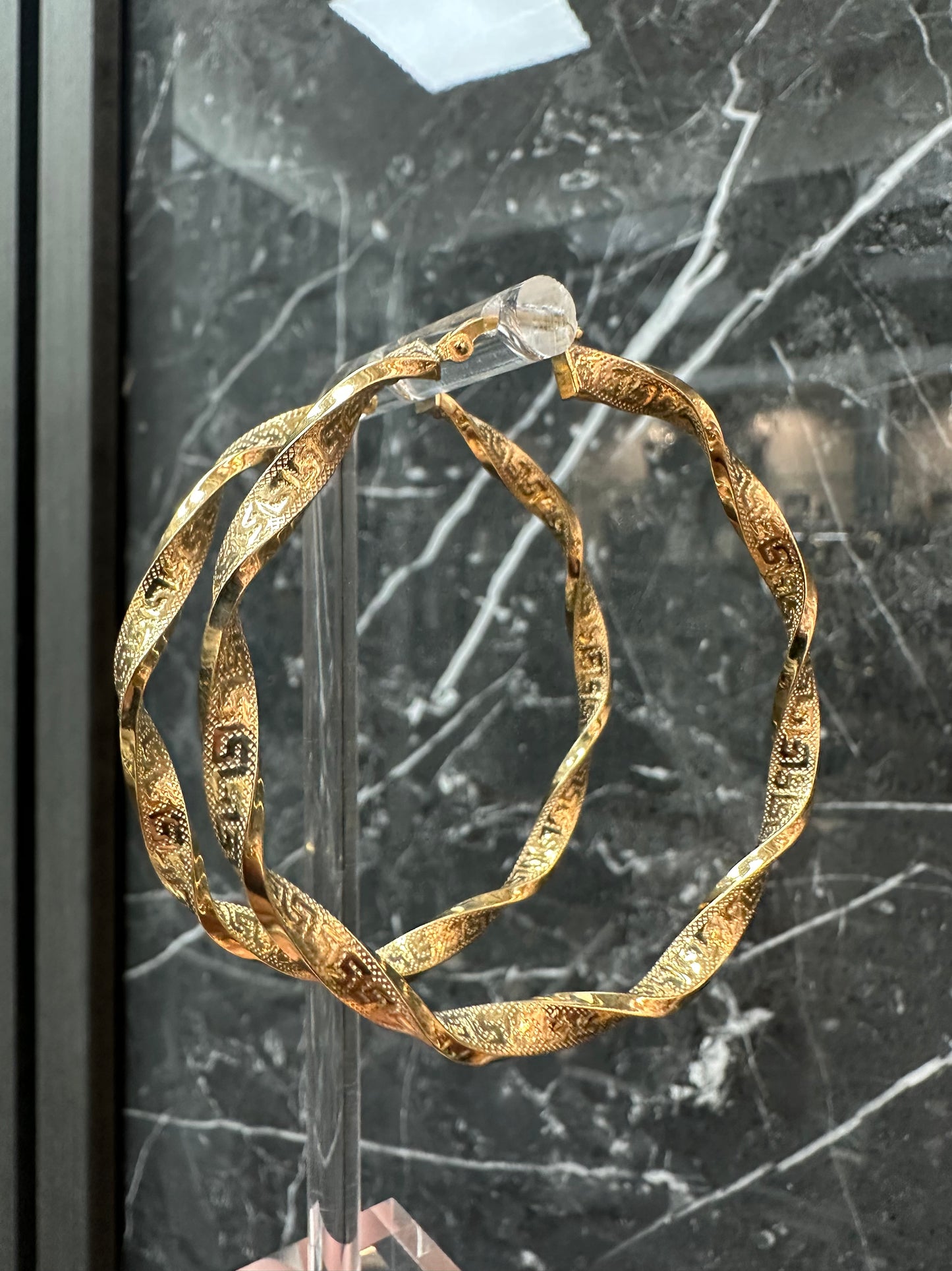 14K Gouden Wokkels Oorbellen – 55 mm