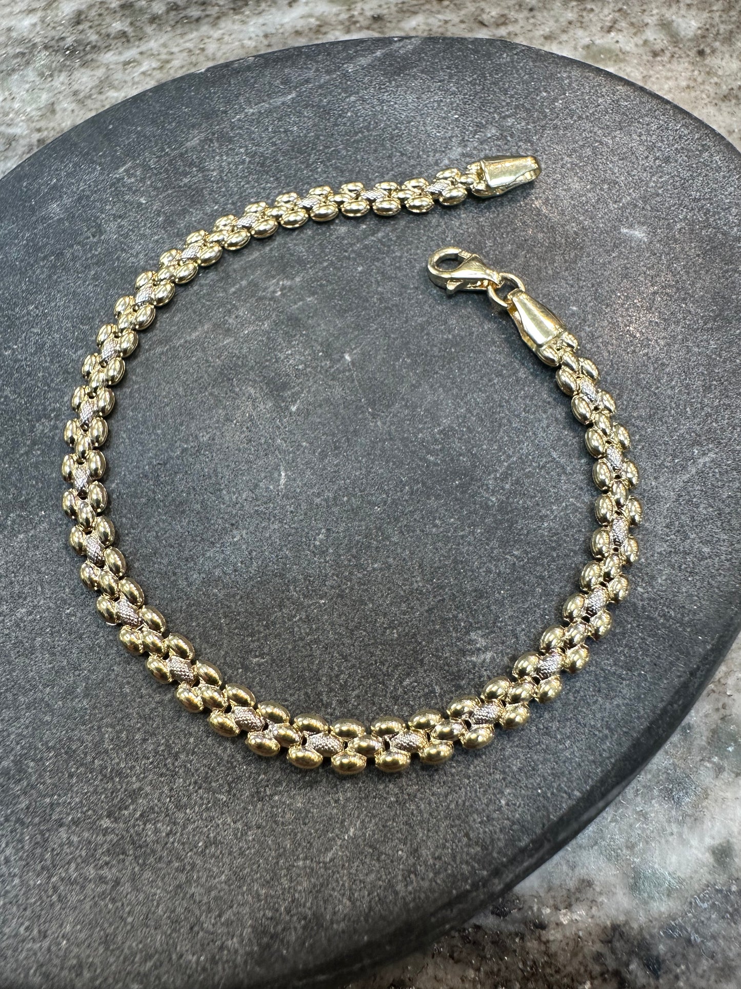Prachtige 14K Gouden Bicolor Armband – 18 cm | 4,1 mm | Luxe & Tijdloze Elegantie