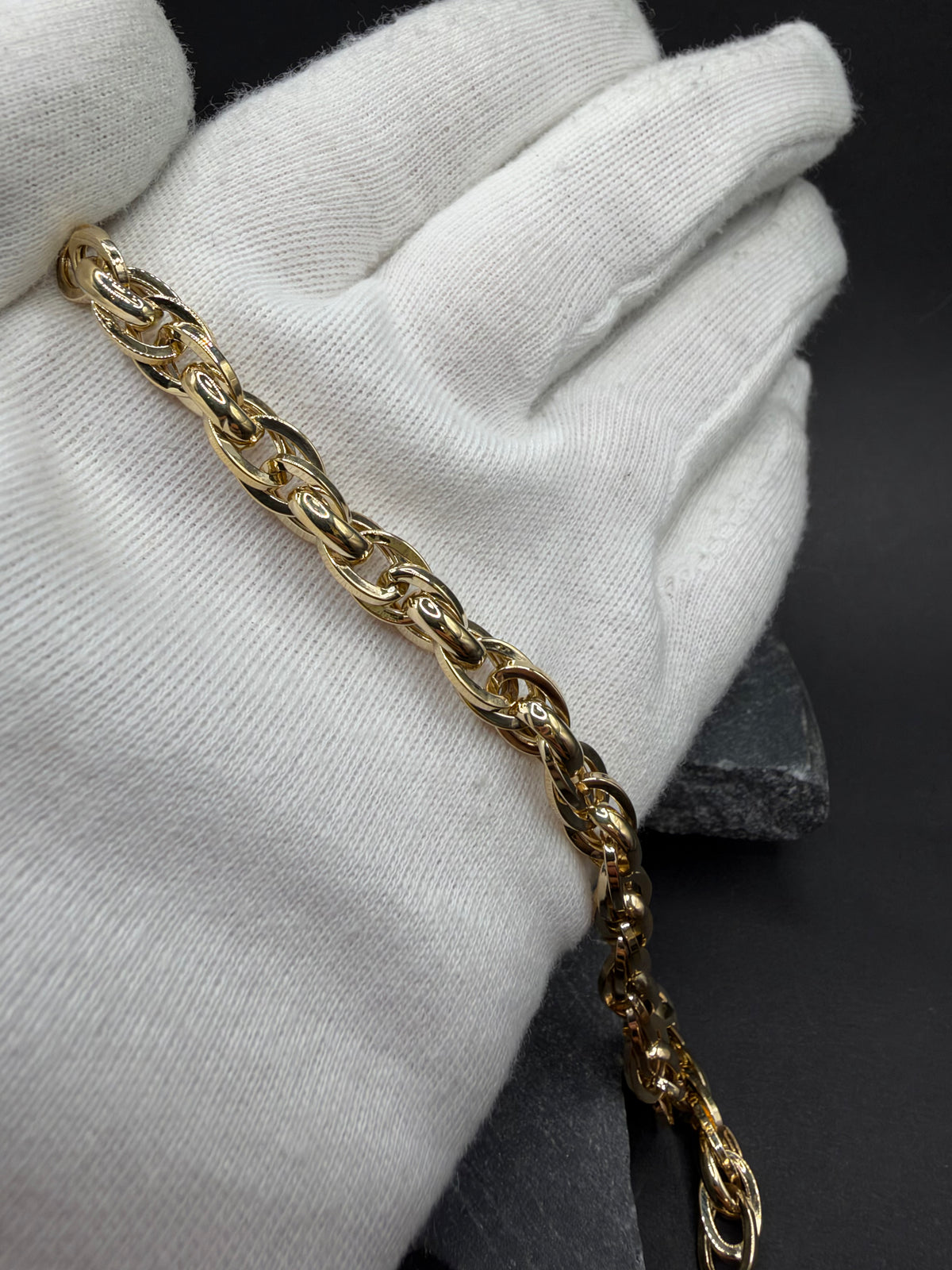14K Gouden Singapore Armband – 19 cm – 6,5 mm