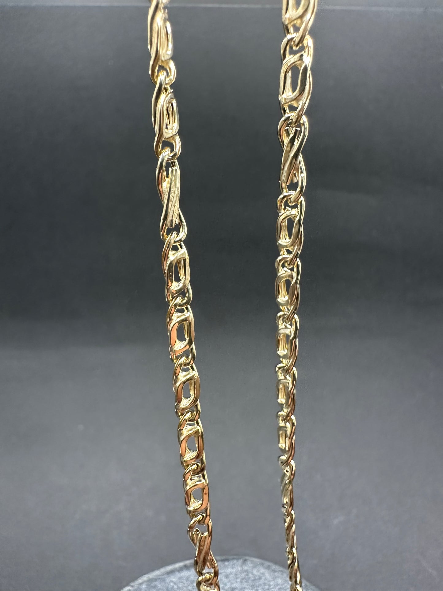 14K Gouden Fantasy Ketting met Valkenoog Schakel – 60 cm