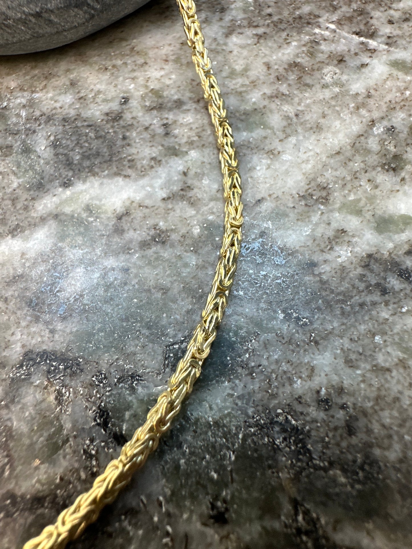 Prachtige 14K Gouden Byzantijnse Koningsketting| 2 mm | Subtiel & Elegant