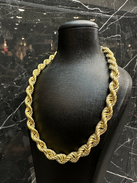 18K Gouden Rope Collier – 52 cm