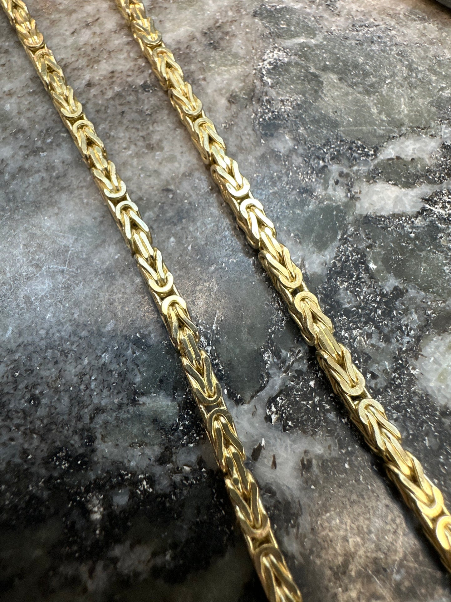Prachtige 14K Gouden Byzantijnse Koningsketting | 3 mm