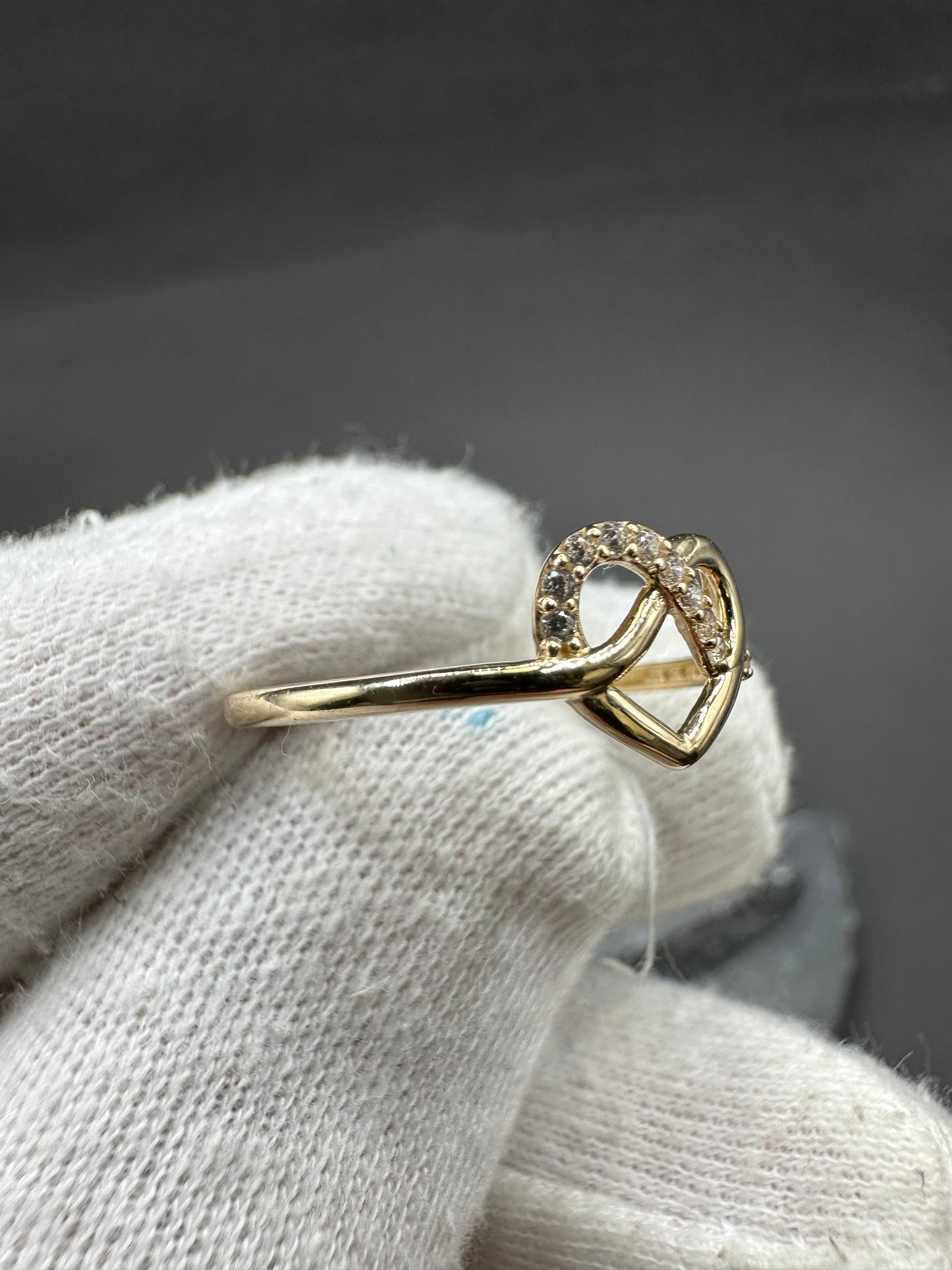 14K Gouden Elegante Hartring – Maat 18,5
