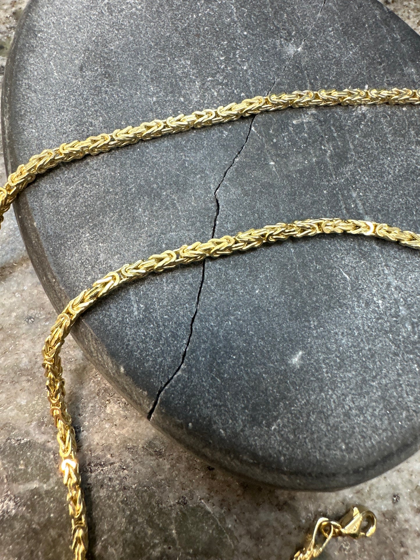 Prachtige 14K Gouden Byzantijnse Koningsketting | 2,5 mm | Elegant & Sterk
