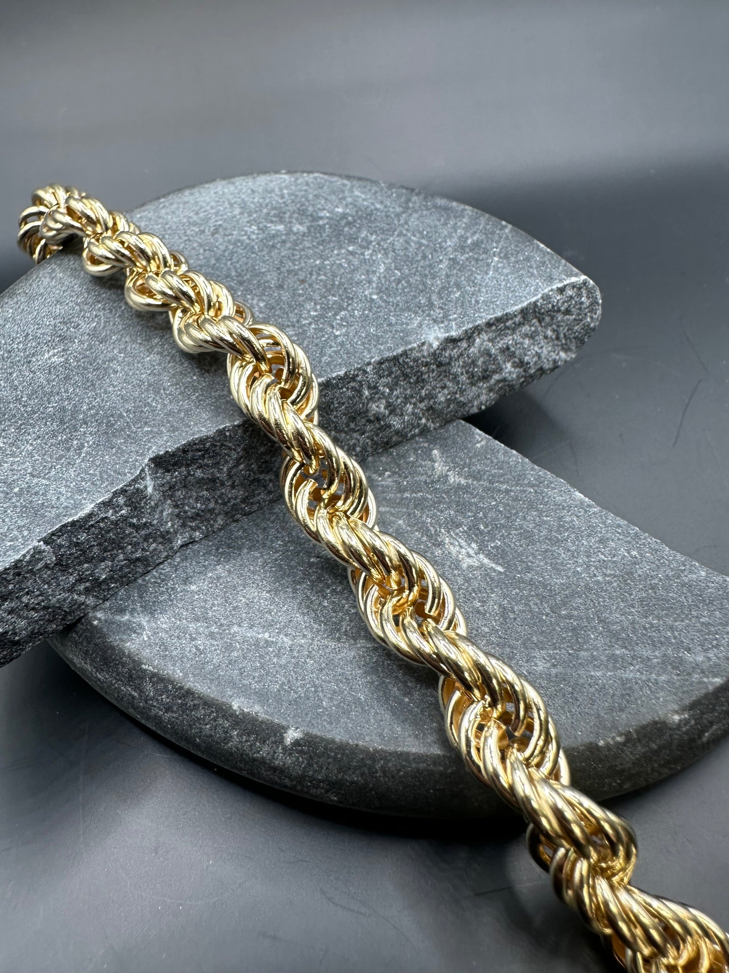 14K Gouden XL Rope Armband – 20,5 cm