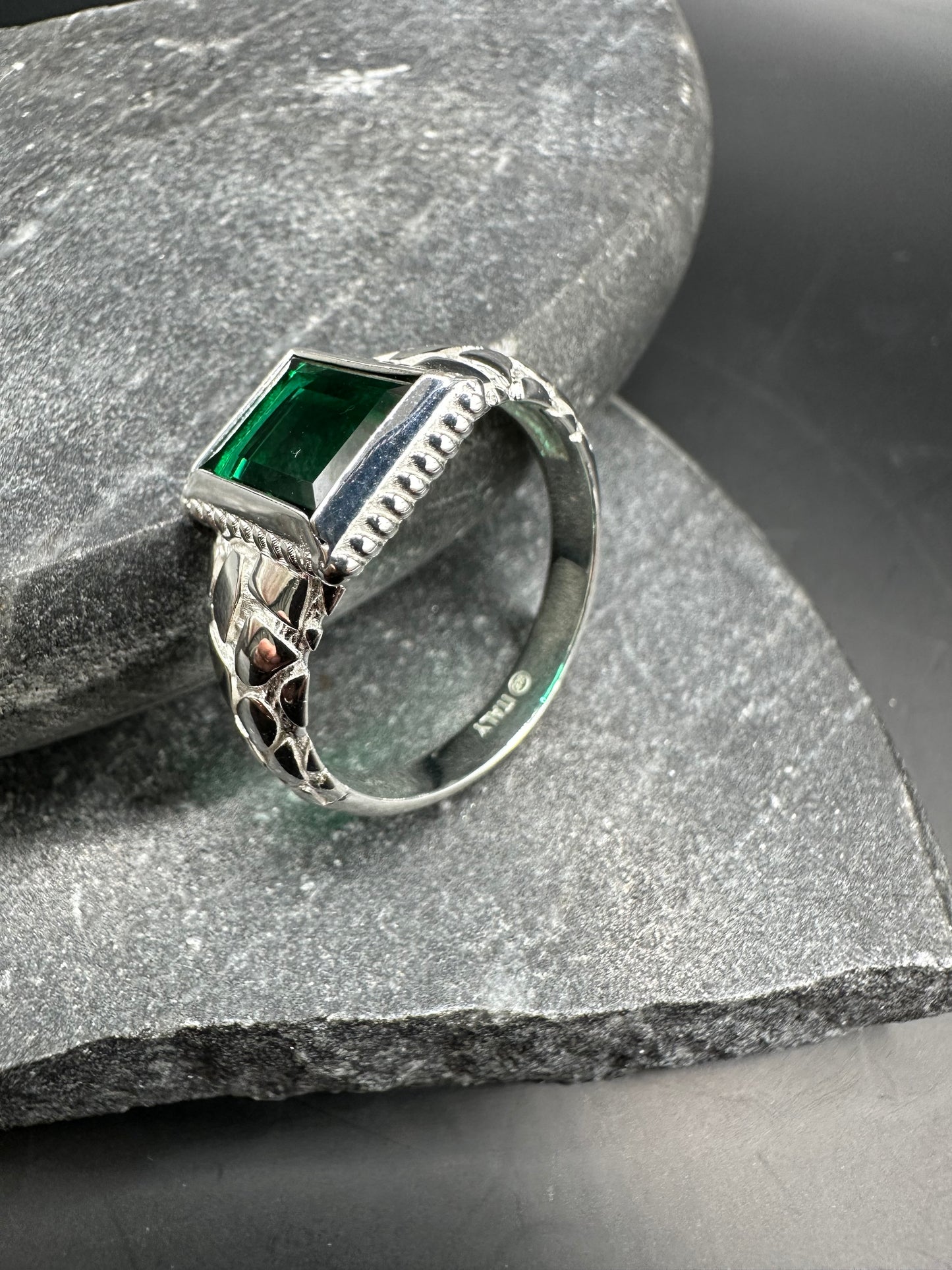 925 Zilveren Ring met Jade Steen