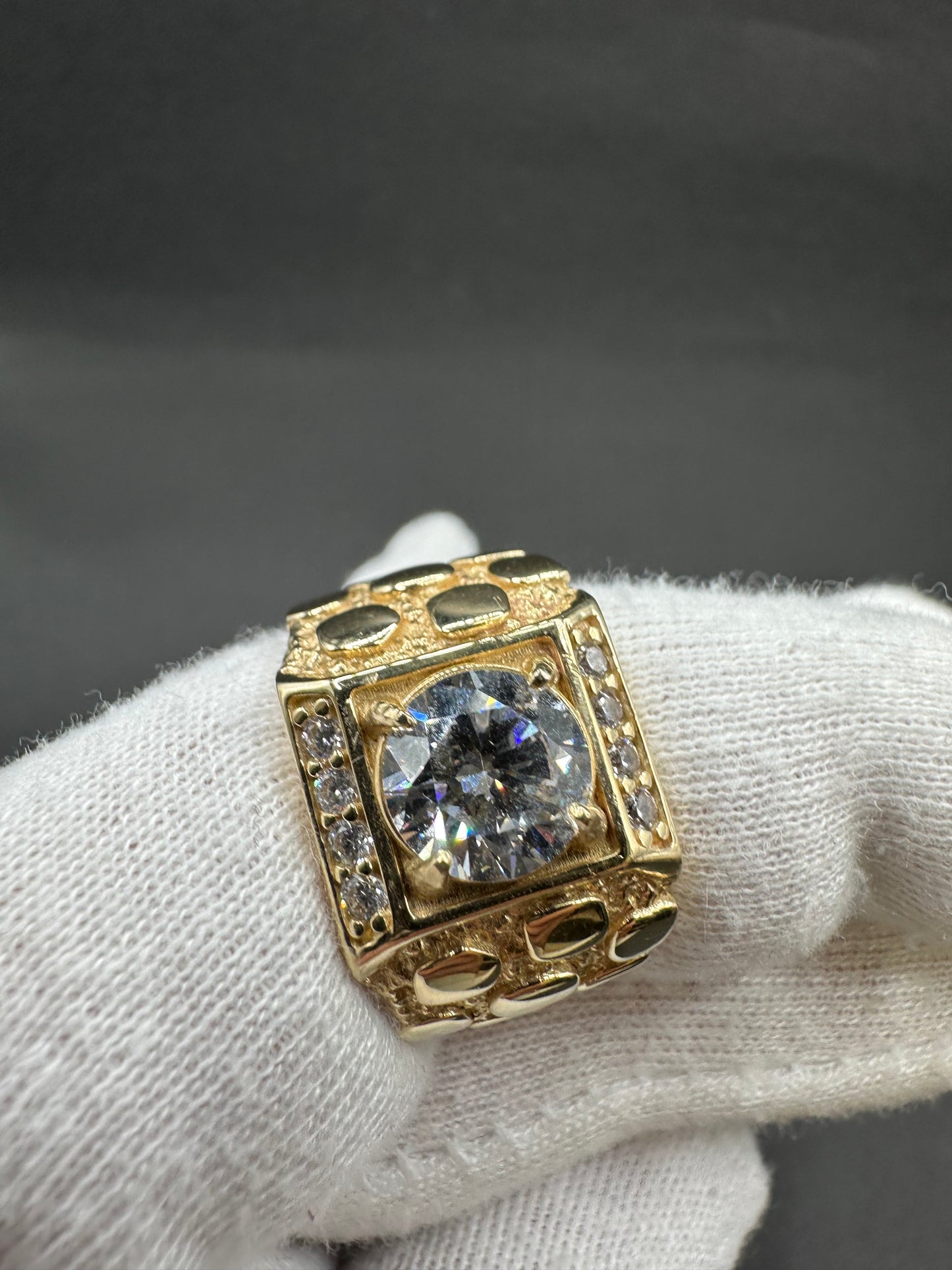 14K Gouden Piet Piet Ring met Zirkonia – Maat 20