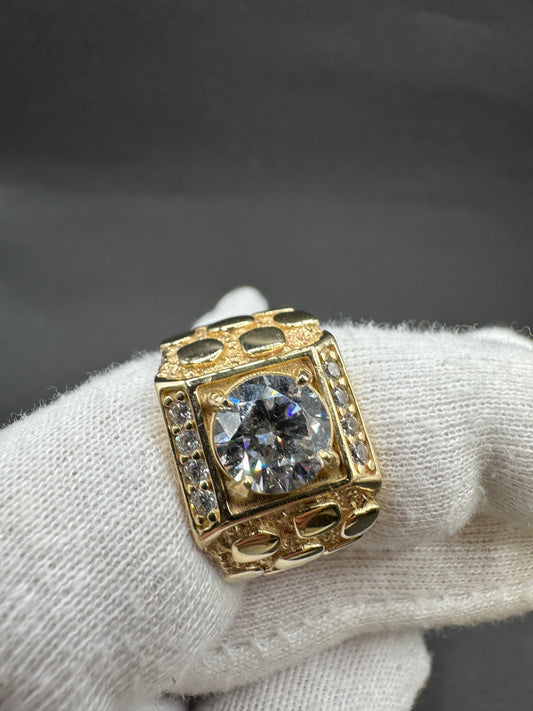 14K Gouden Piet Piet Ring met Zirkonia – Maat 20
