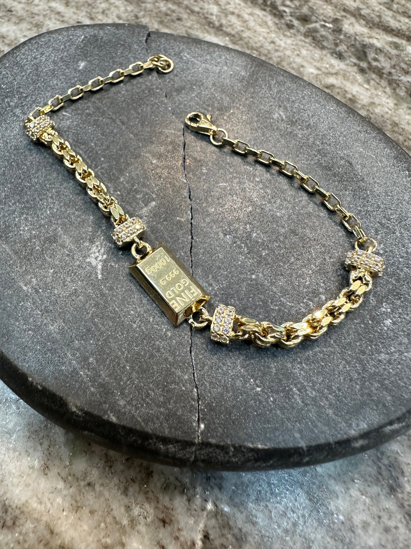 14K Gouden Fine Gold Armband
