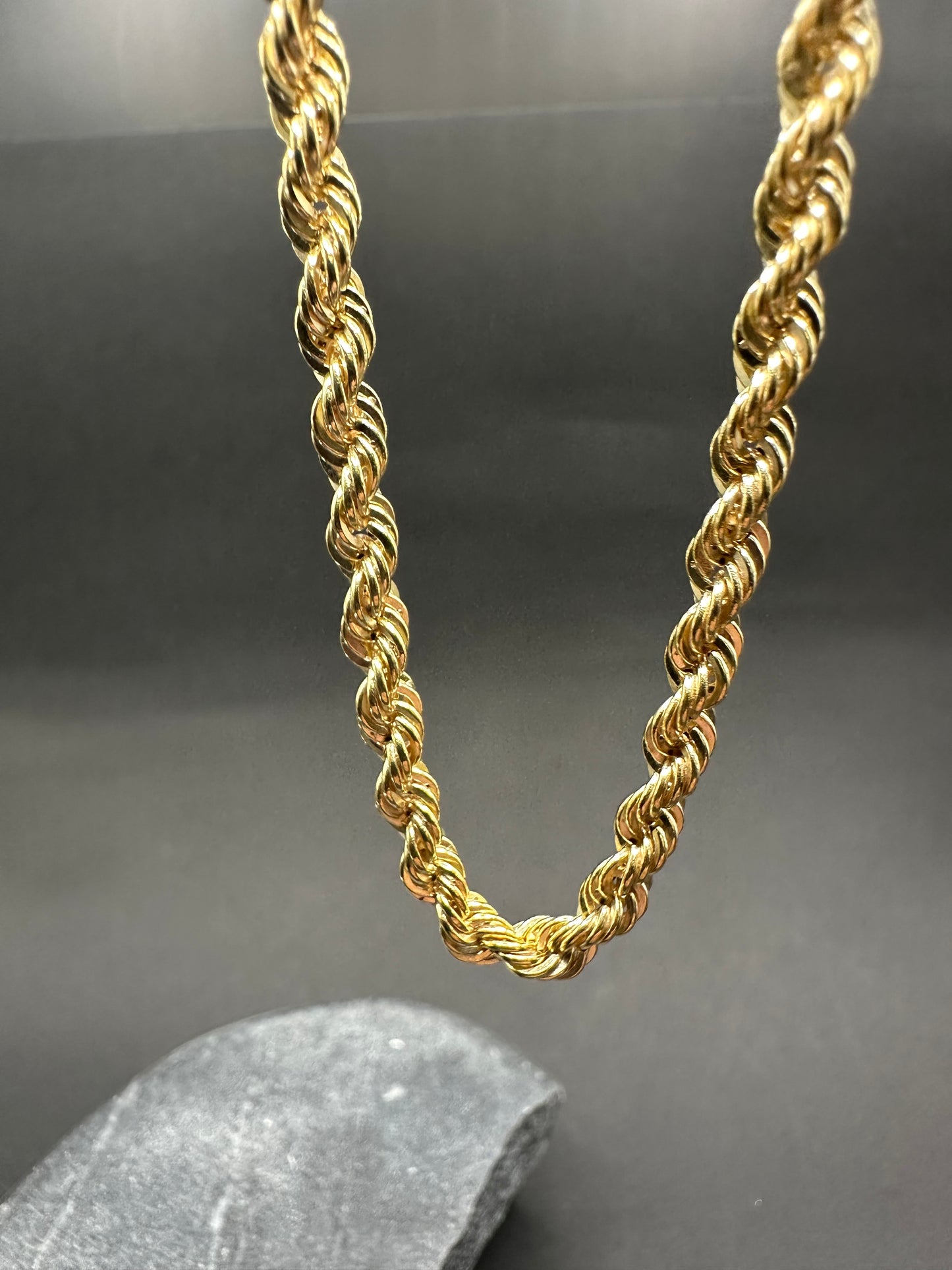 14k gouden rope chain 70 cm 3,8 mm