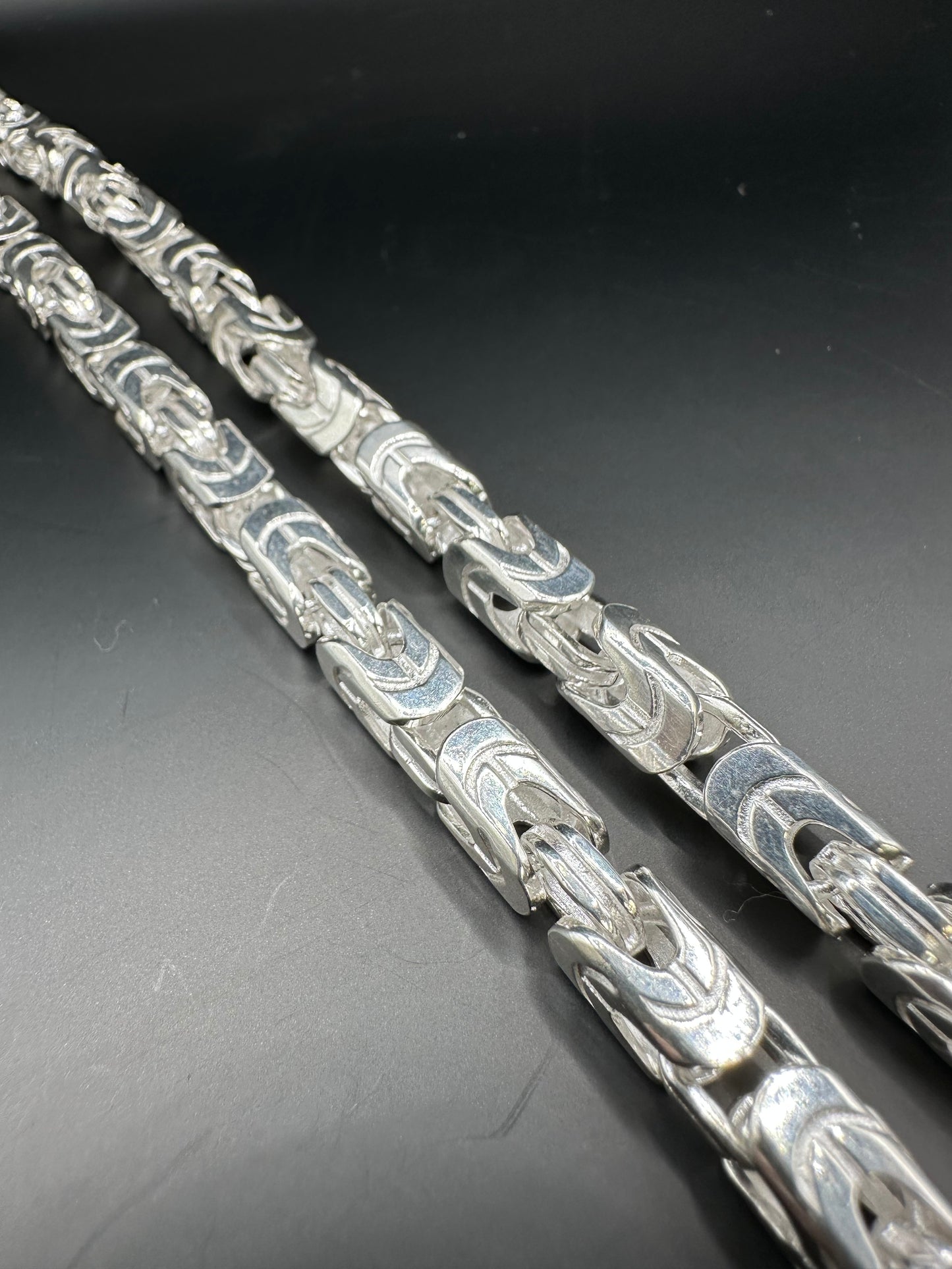 Prachtige 925 Zilveren Byzantijnse Koningsketting – 6,6 mm | 65 cm | Met Draaislot