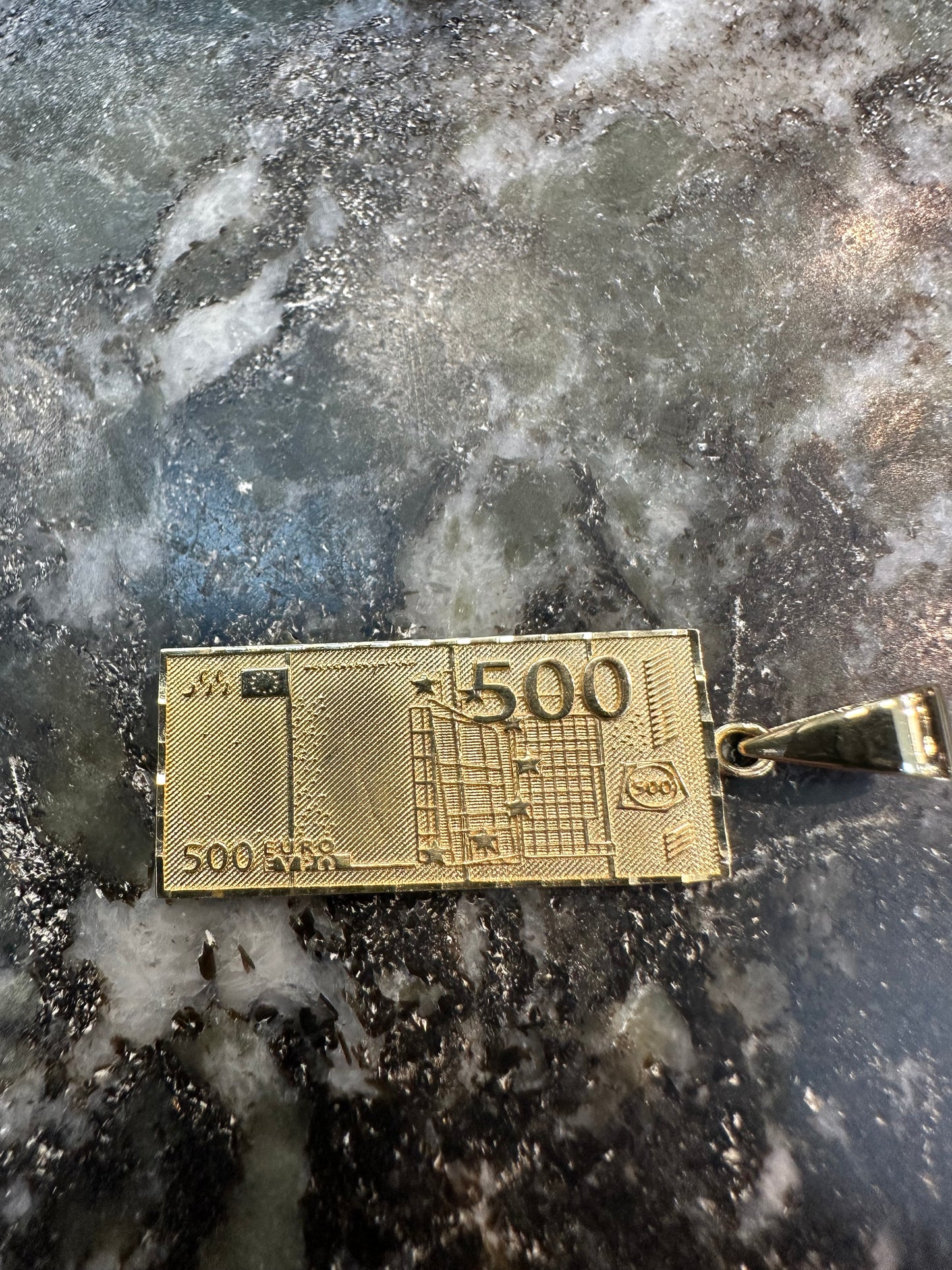 14K Gouden “€500 Biljet” Hanger