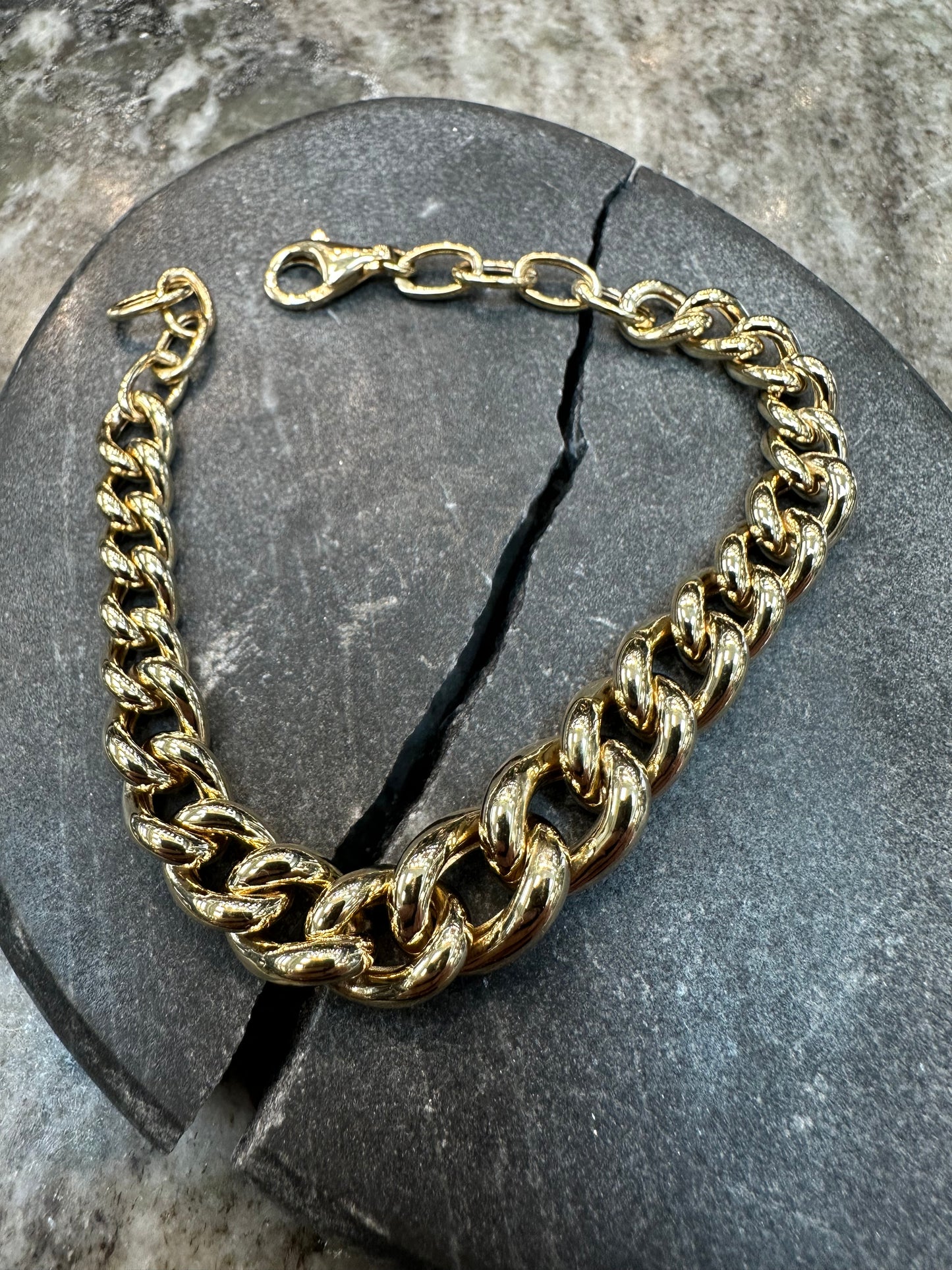 Prachtige 14K Gouden Bicolor Gourmet Armband
