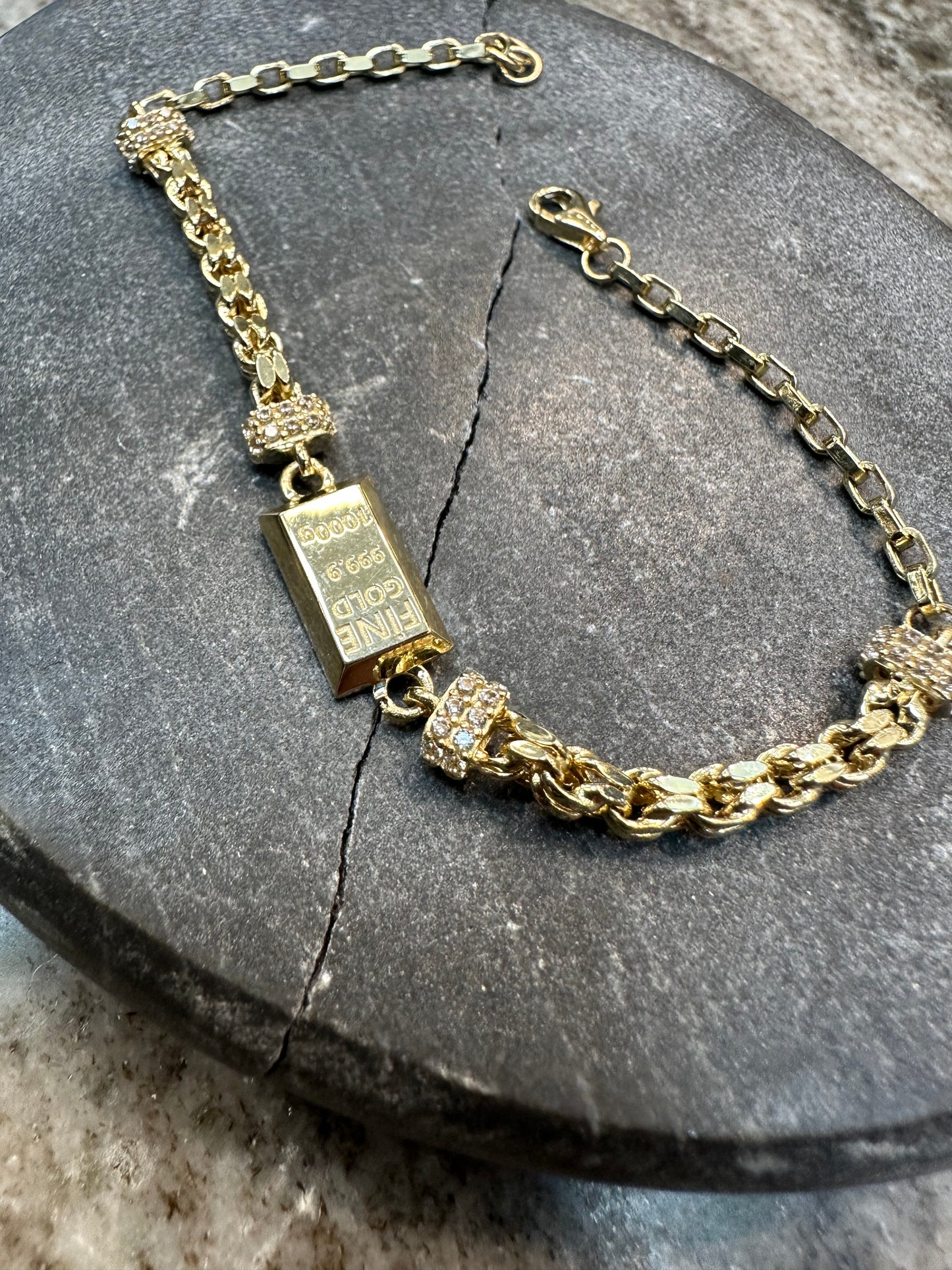 14K Gouden Fine Gold Armband
