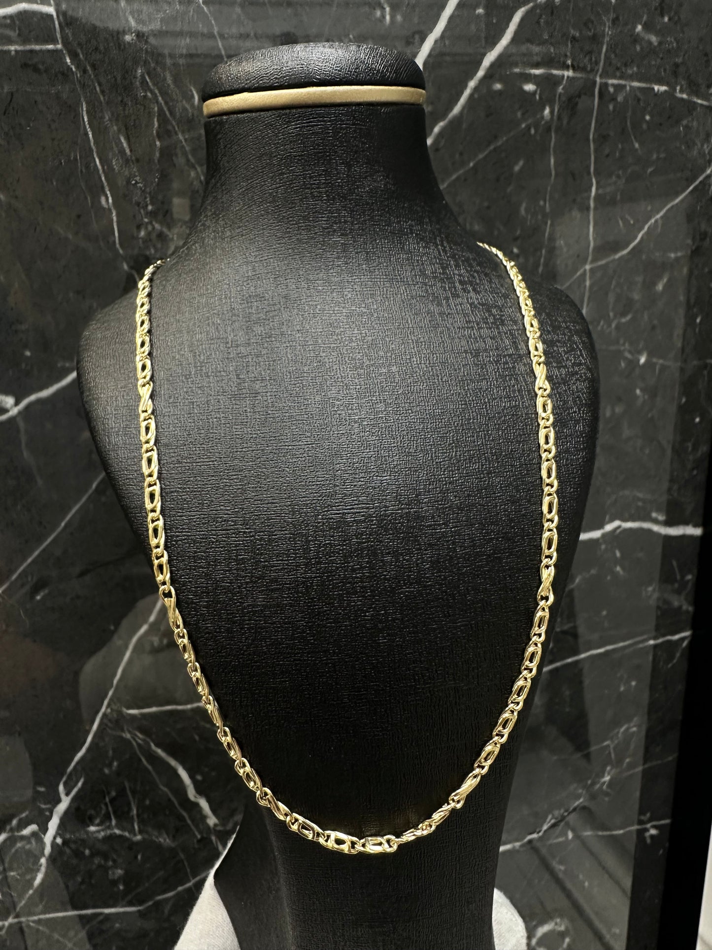 14K Gouden Fantasy Ketting met Valkenoog Schakel – 60 cm