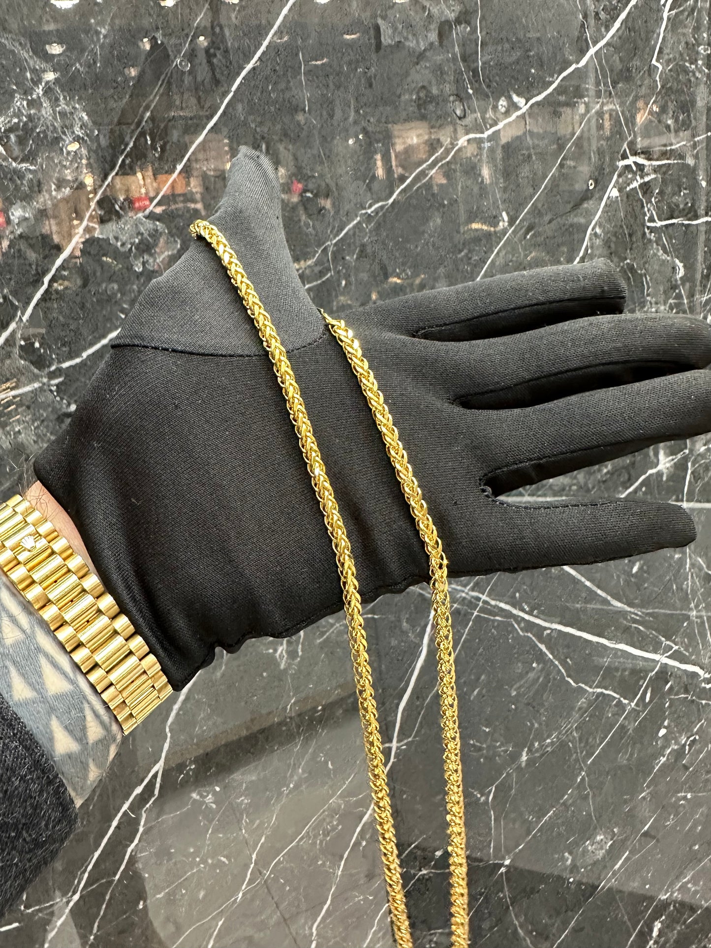 21K Gouden Vossenstaart Ketting – 60 cm – Dubai Collectie