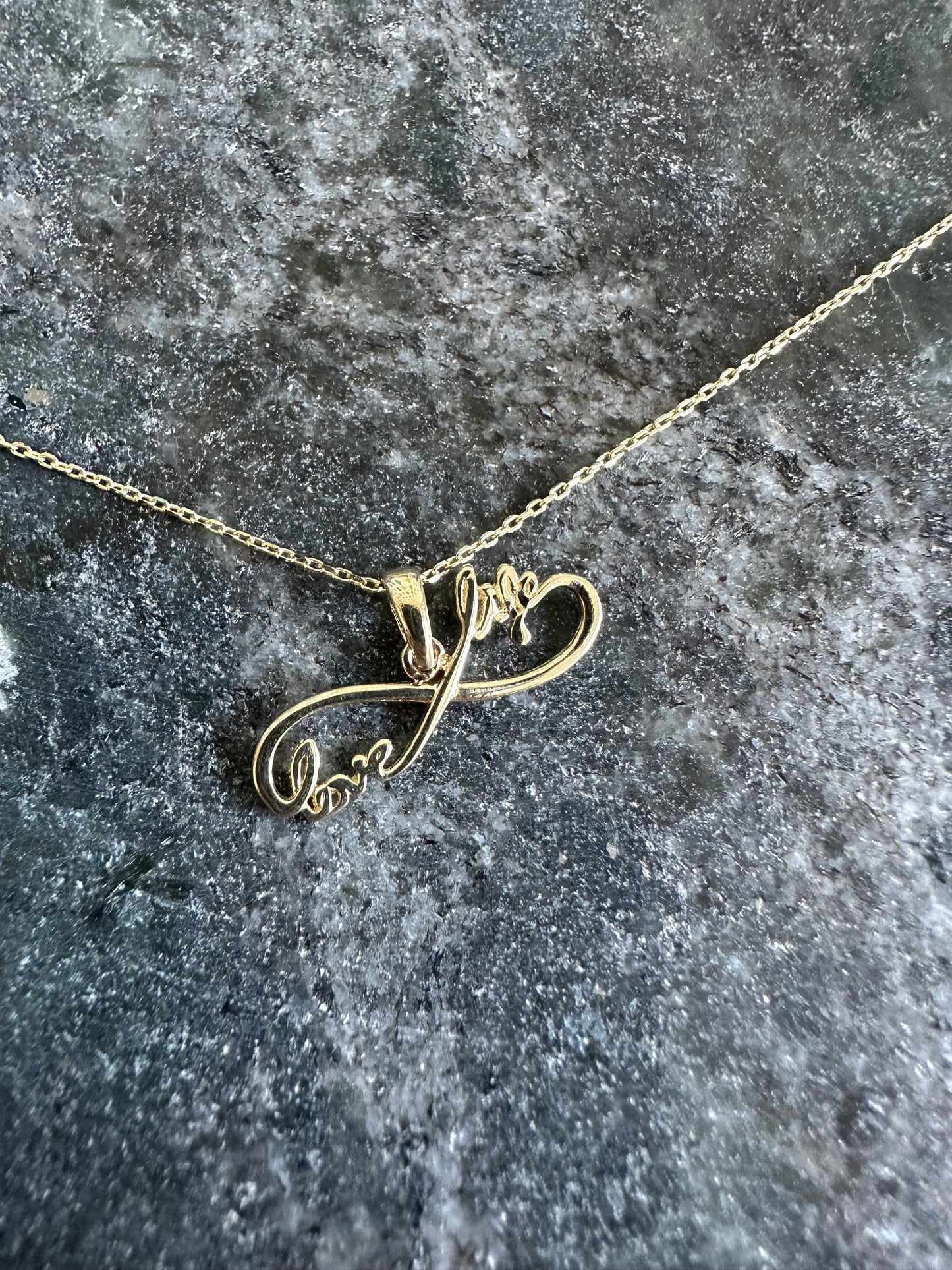 14K Gouden Ketting met Infinity Hanger