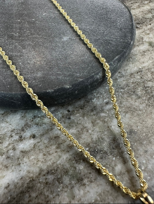 Prachtige 14K Gouden Rope Ketting – 2,1 mm | 60 cm | Tijdloos & Elegant