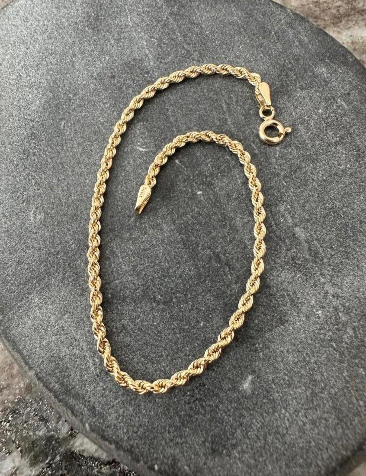 Prachtige 14K Gouden Rope Armband – 2,1 mm | 19 cm | Elegant & Tijdloos