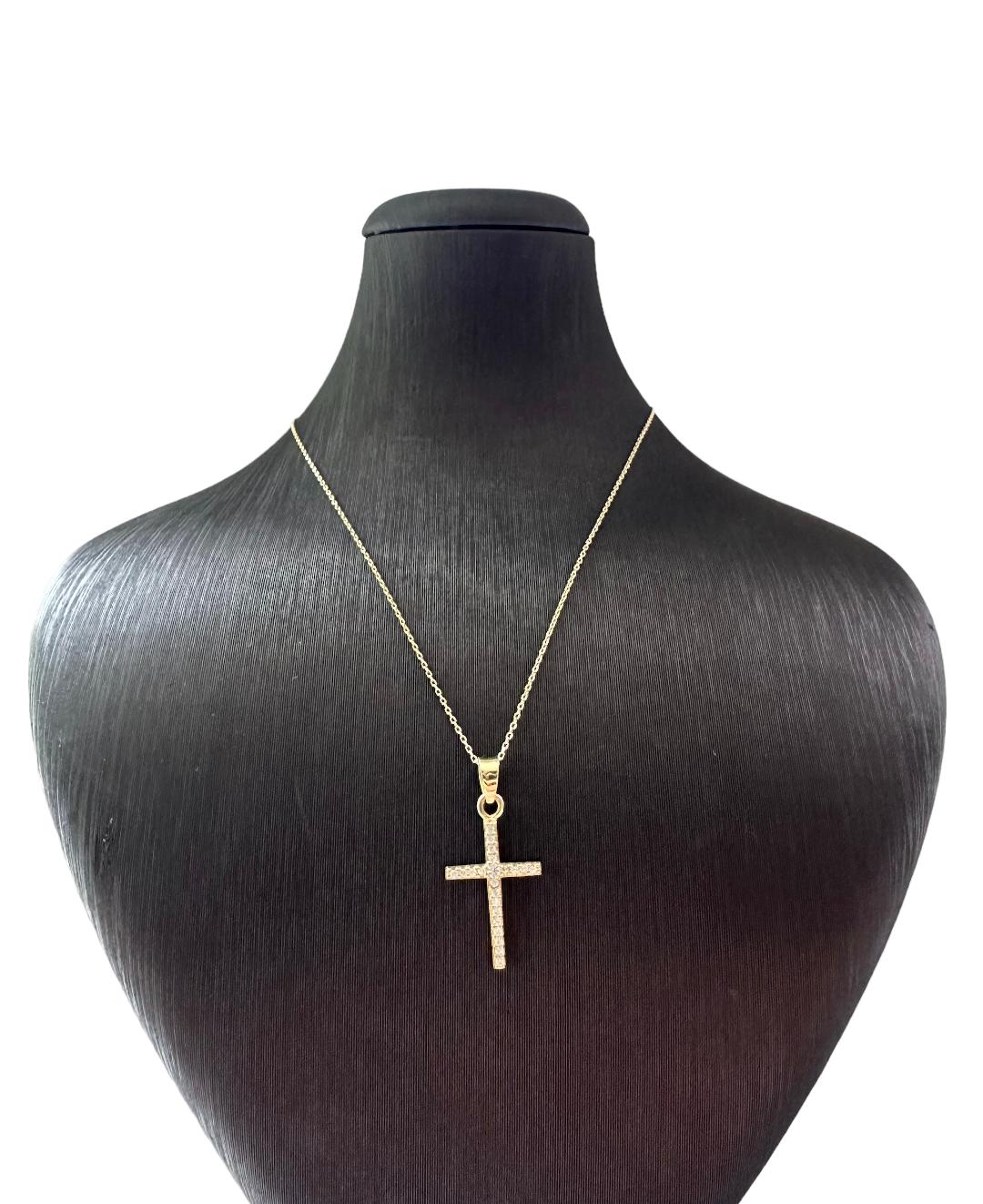 14k Gouden Ketting met Kruishanger